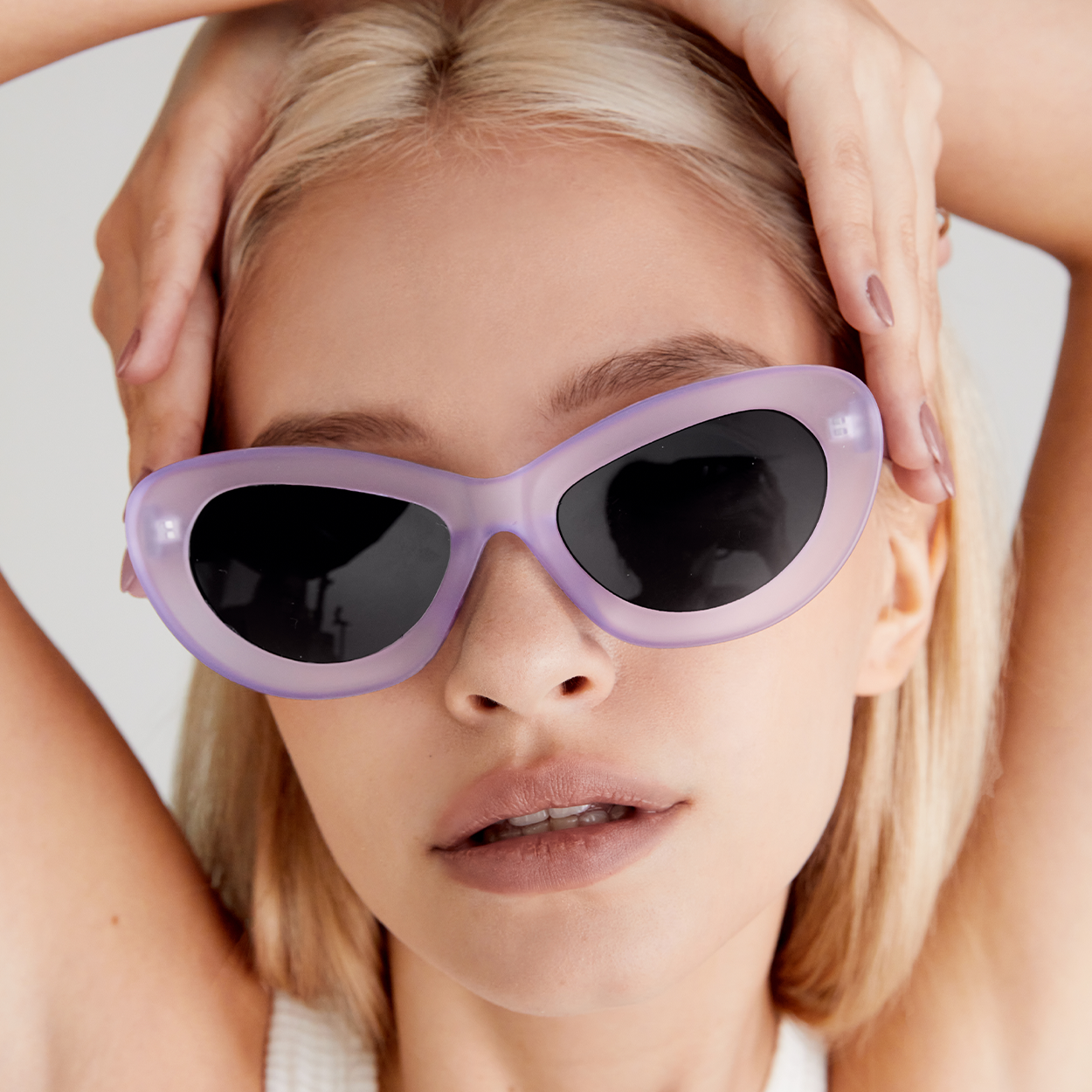 Topfoxx - Jackie Lilac - Round Sunglasses for Women