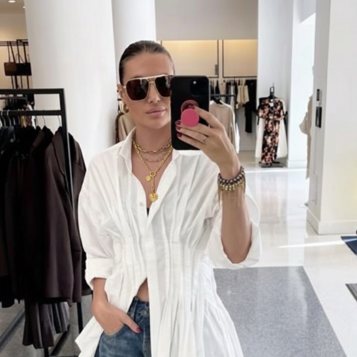 Love Heart Drop Necklace - 18K Gold Plated Steel Tarnish and Water Resistant