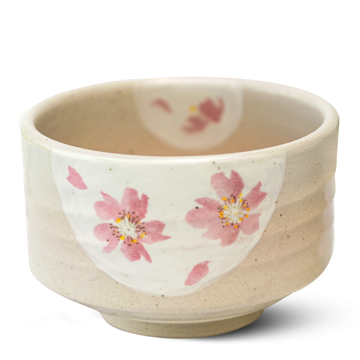 Beige with Pink Flowers Bowl by Aprika Life