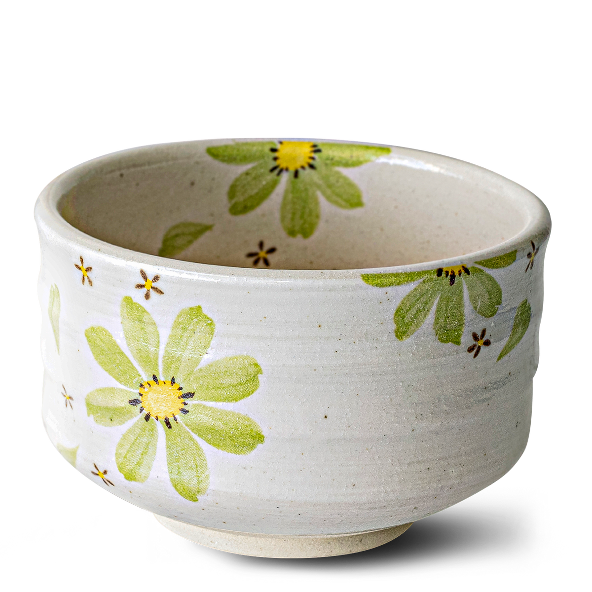 Green Flowers Matcha Bowl by Aprika Life