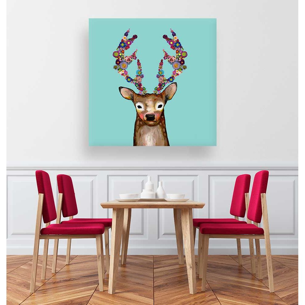 Blooming Buck Canvas Wall Art by GreenBox Art