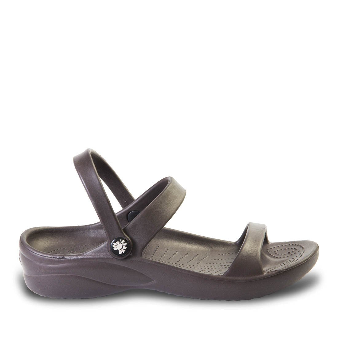 Women&#39;s 3-Strap Sandals - Dark Brown by DAWGS USA