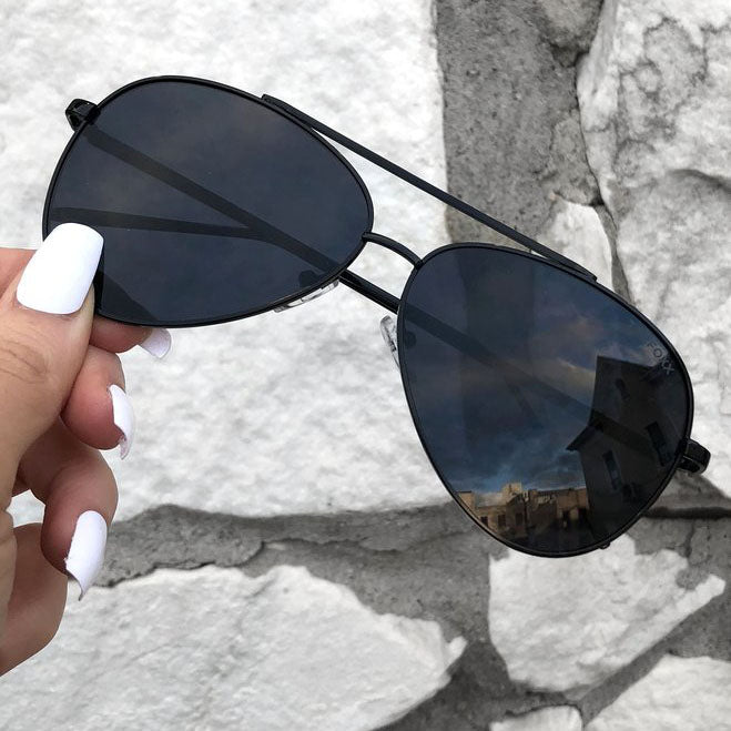 Amelia - Jet Black Sunglasses