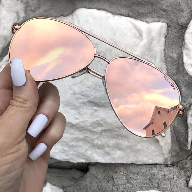 Amelia - Rose Gold Sunglasses