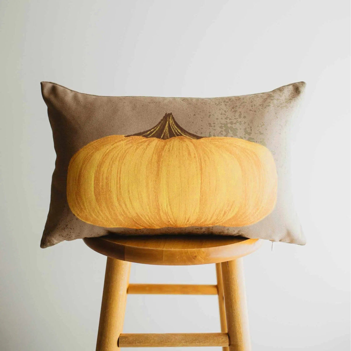 Primitive Fall Pumpkin Lumbar 12x18 Pillow | Pillow Cover