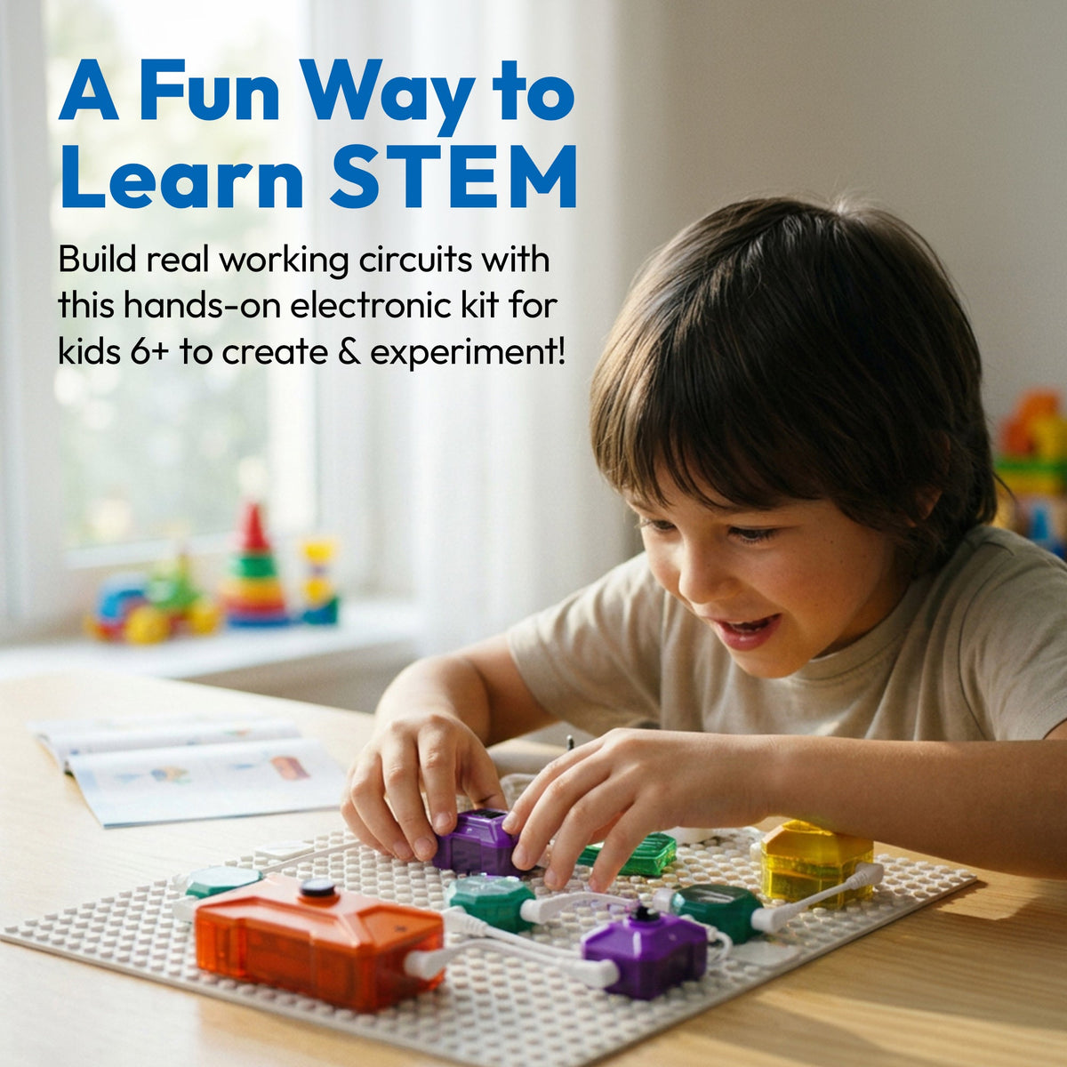 Contixo - ST36 Science Circuit Block Set, STEM Electronic Building Kit, Hands-on Learning Circuit Blocks
