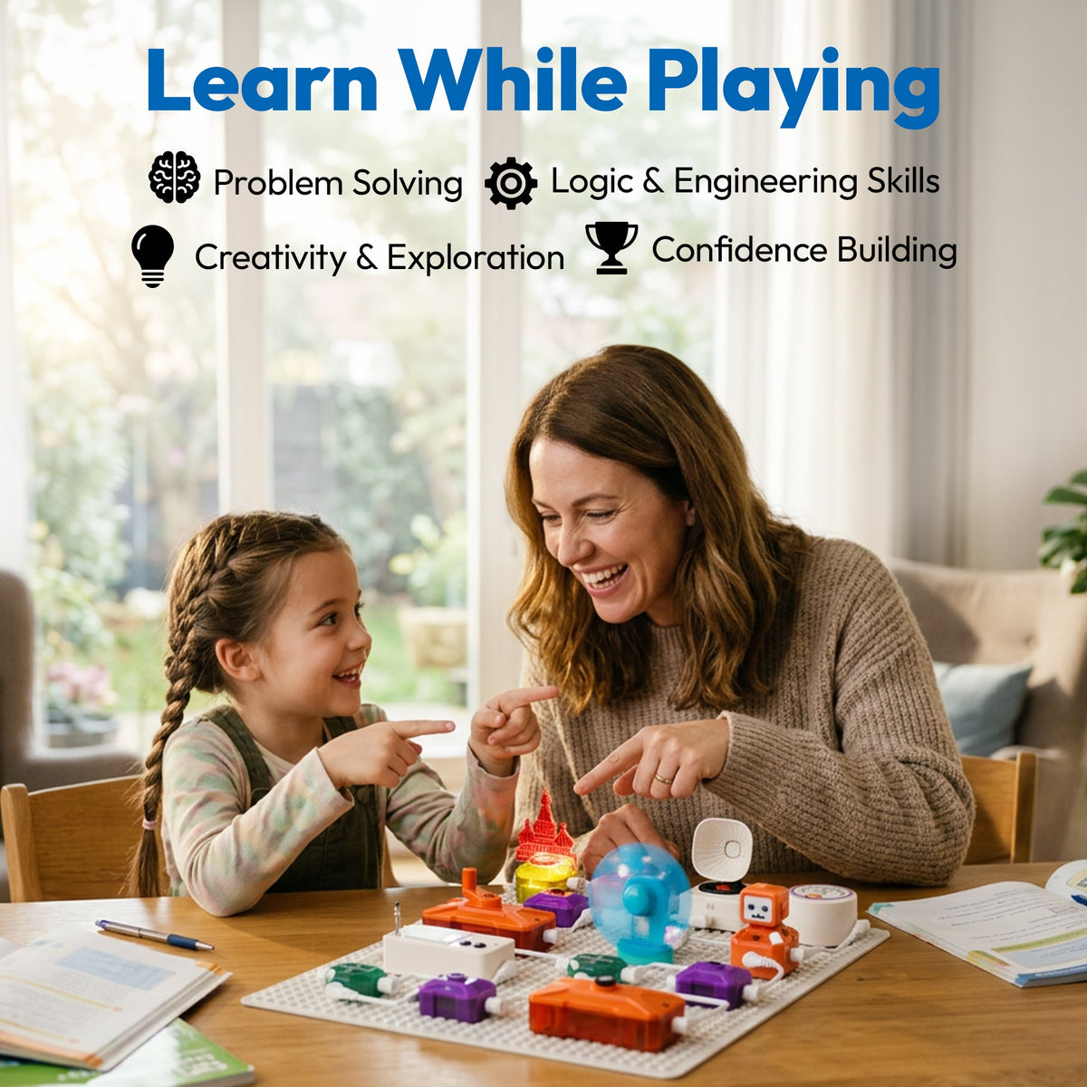 Contixo - ST36 Science Circuit Block Set, STEM Electronic Building Kit, Hands-on Learning Circuit Blocks