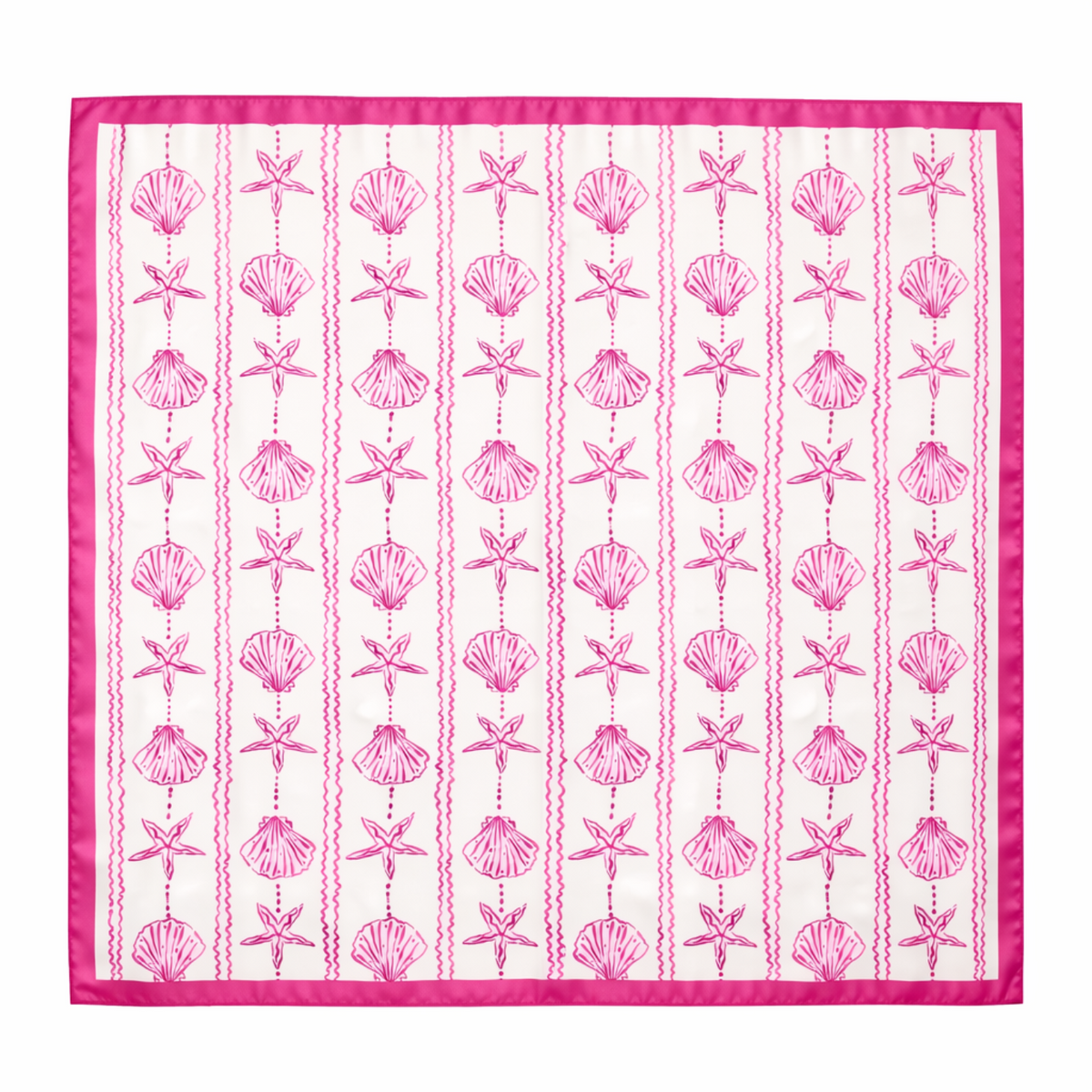 Shoreline Shell Scarf – Vacation Ready Square Design