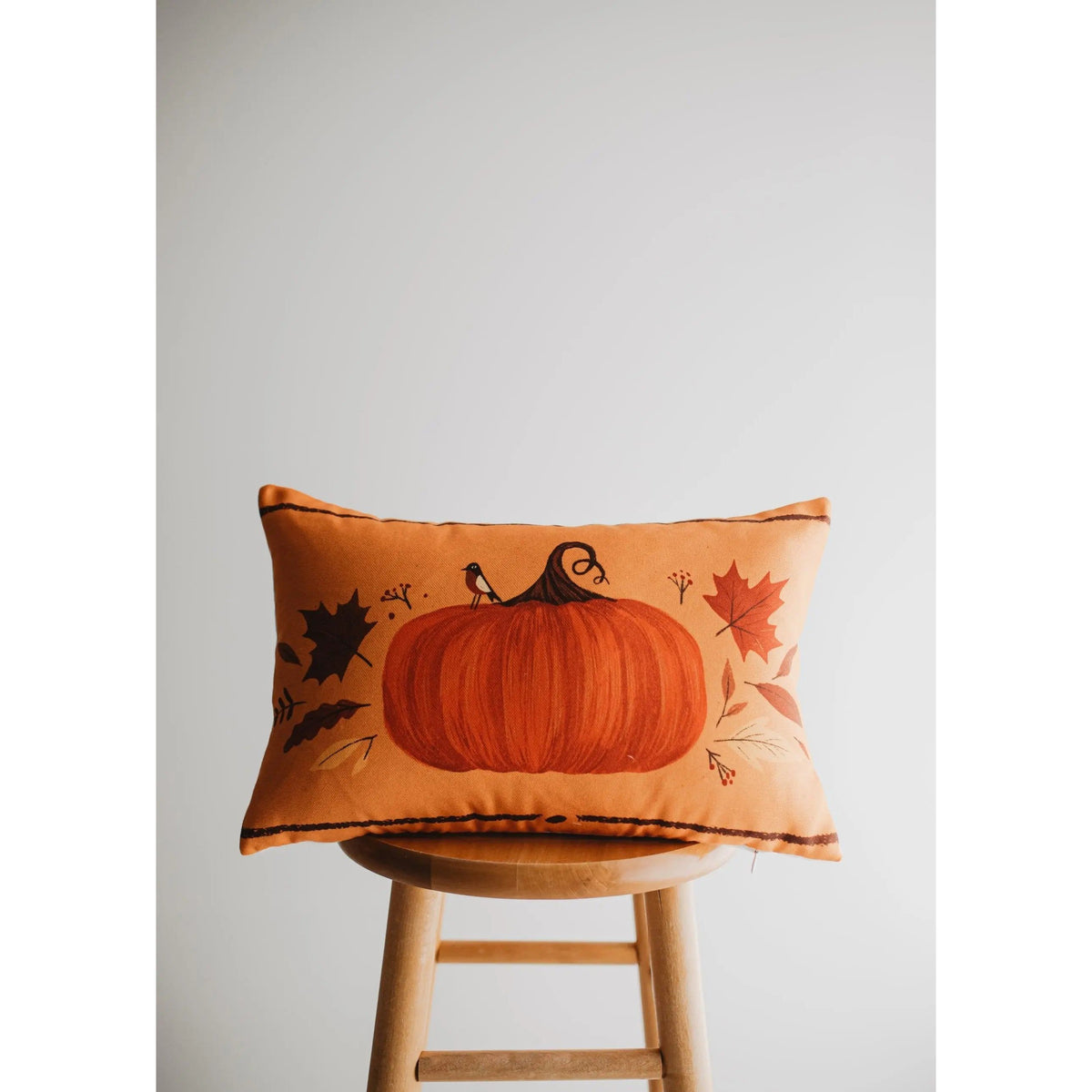 Thankful Pumpkin Wreath Pillow | Pillow Cover