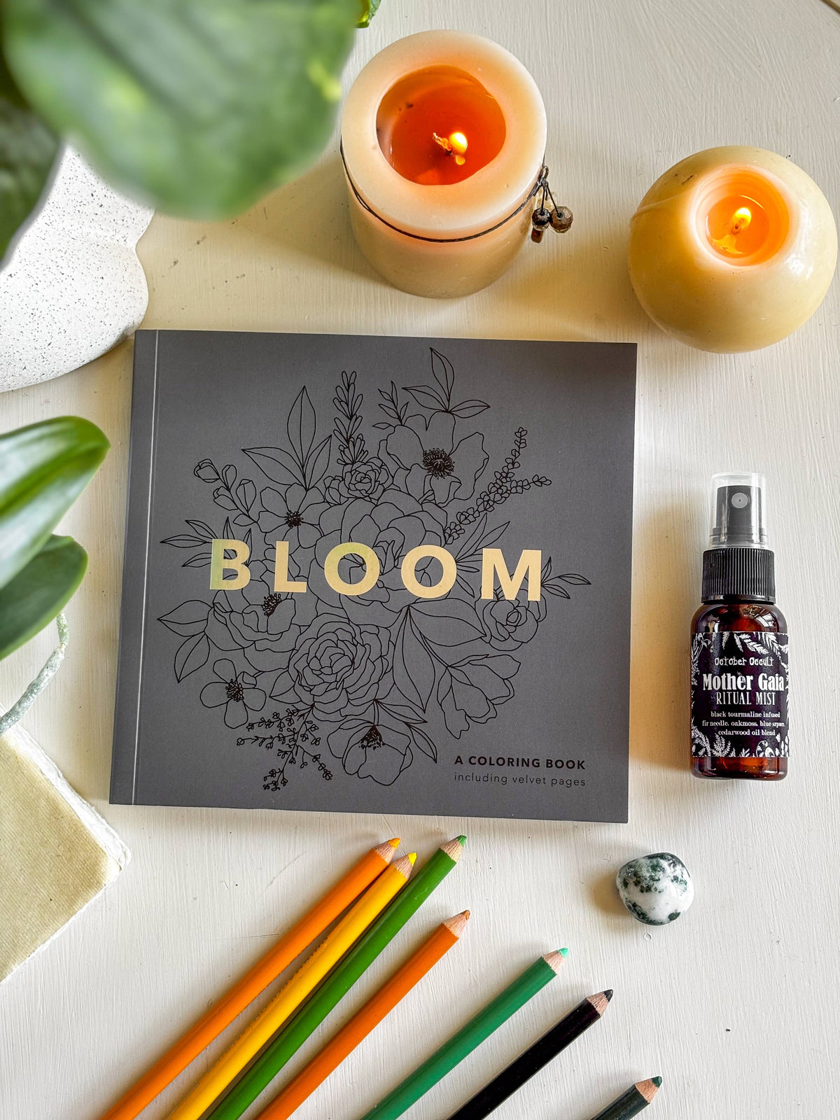 Bloom Mini Floral Adult Coloring Book