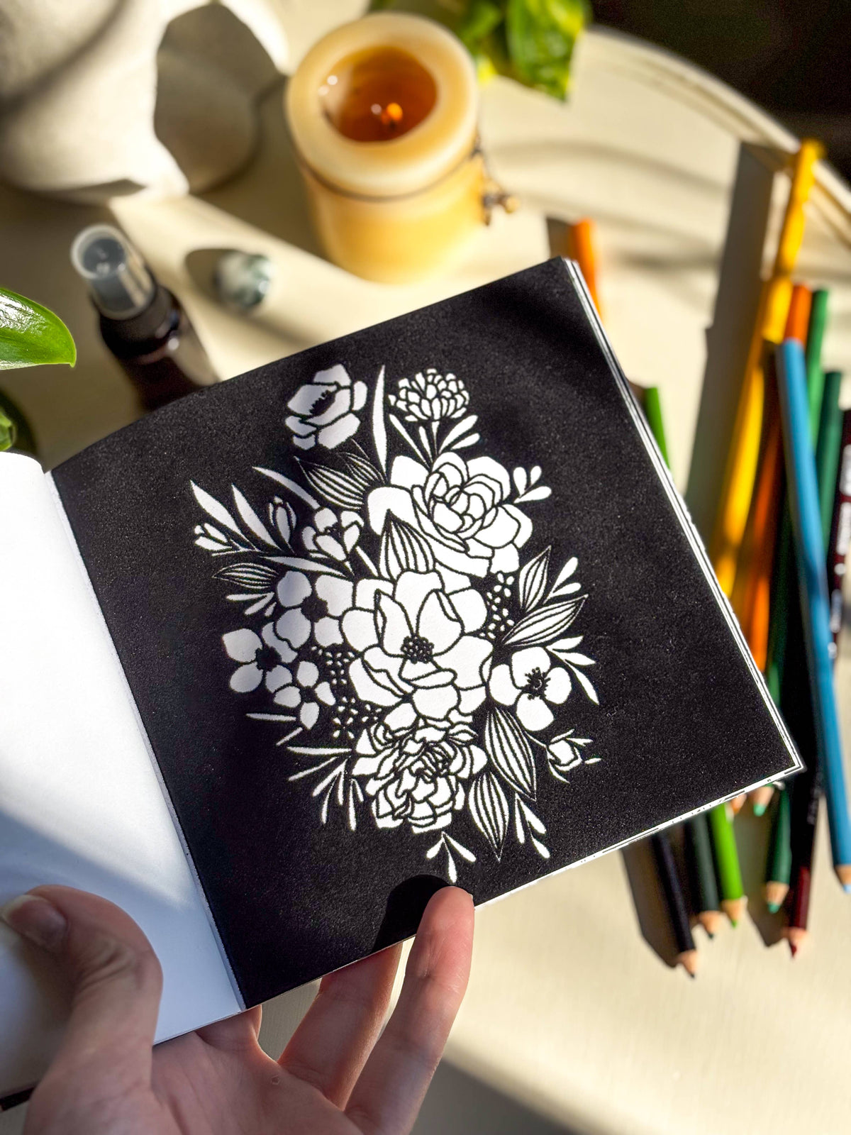 Bloom Mini Floral Adult Coloring Book