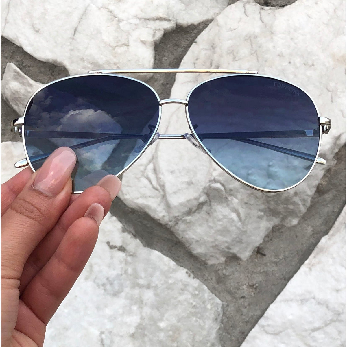 Amelia - Faded Blue Sunglasses