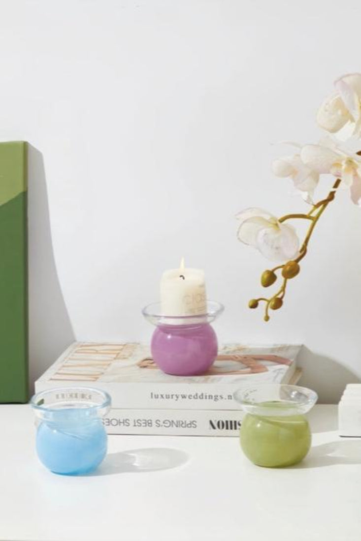 Bonbon Dopamine Candle Holders, Cute Whimsical Decorative Ornament - Candle Holders - Bonbon Dopamine Candle Holders - Rain Drops - INSPECIAL HOME