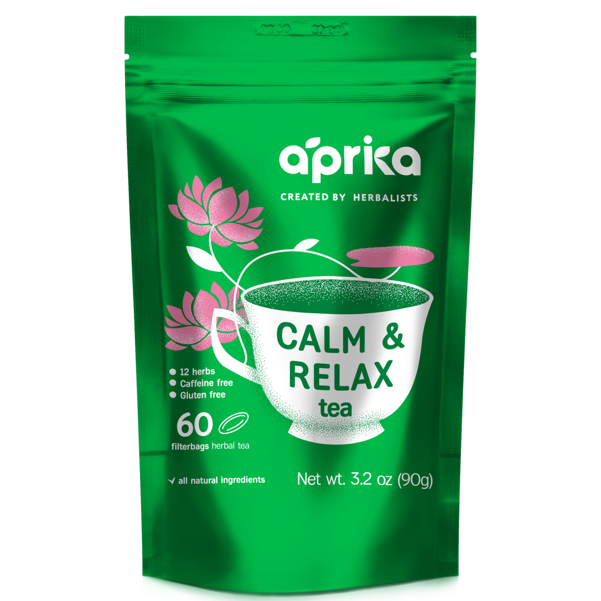 Calm and Relax Herbal Tea, 60 bags by Aprika Life