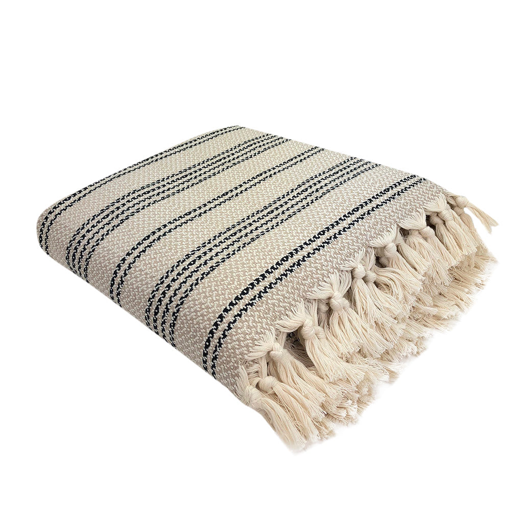 chunky stripe turkish throw