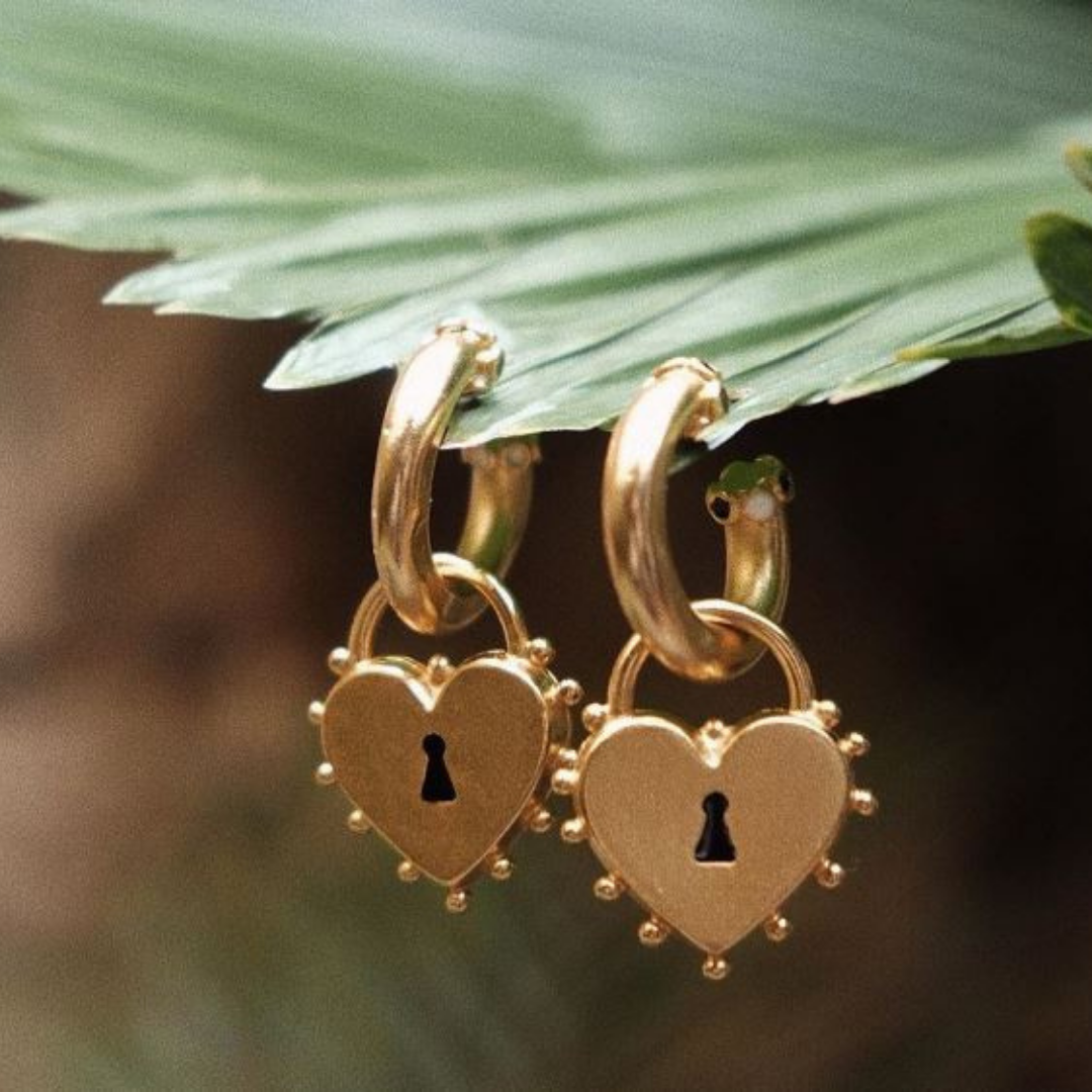 ClaudiaG Locked Heart Earrings