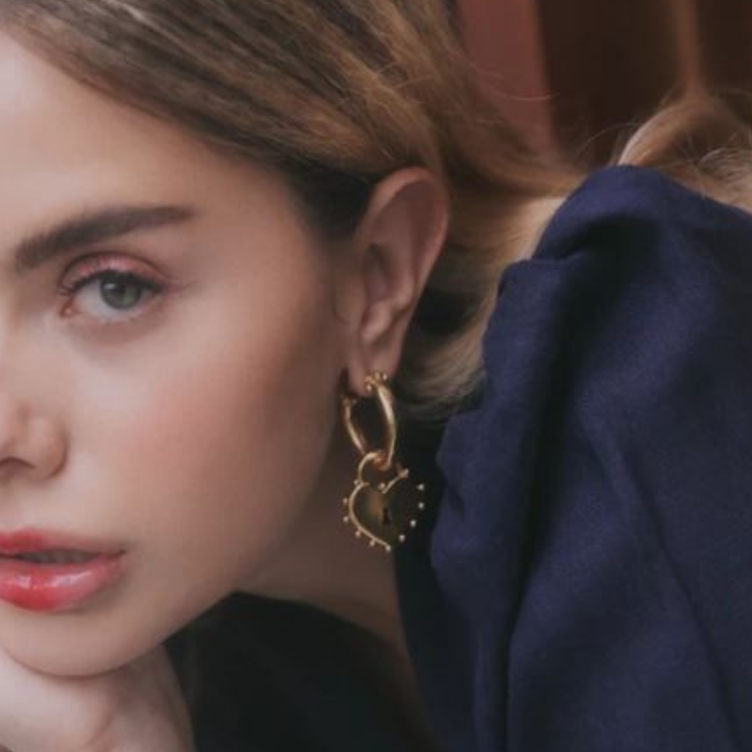 ClaudiaG Locked Heart Earrings