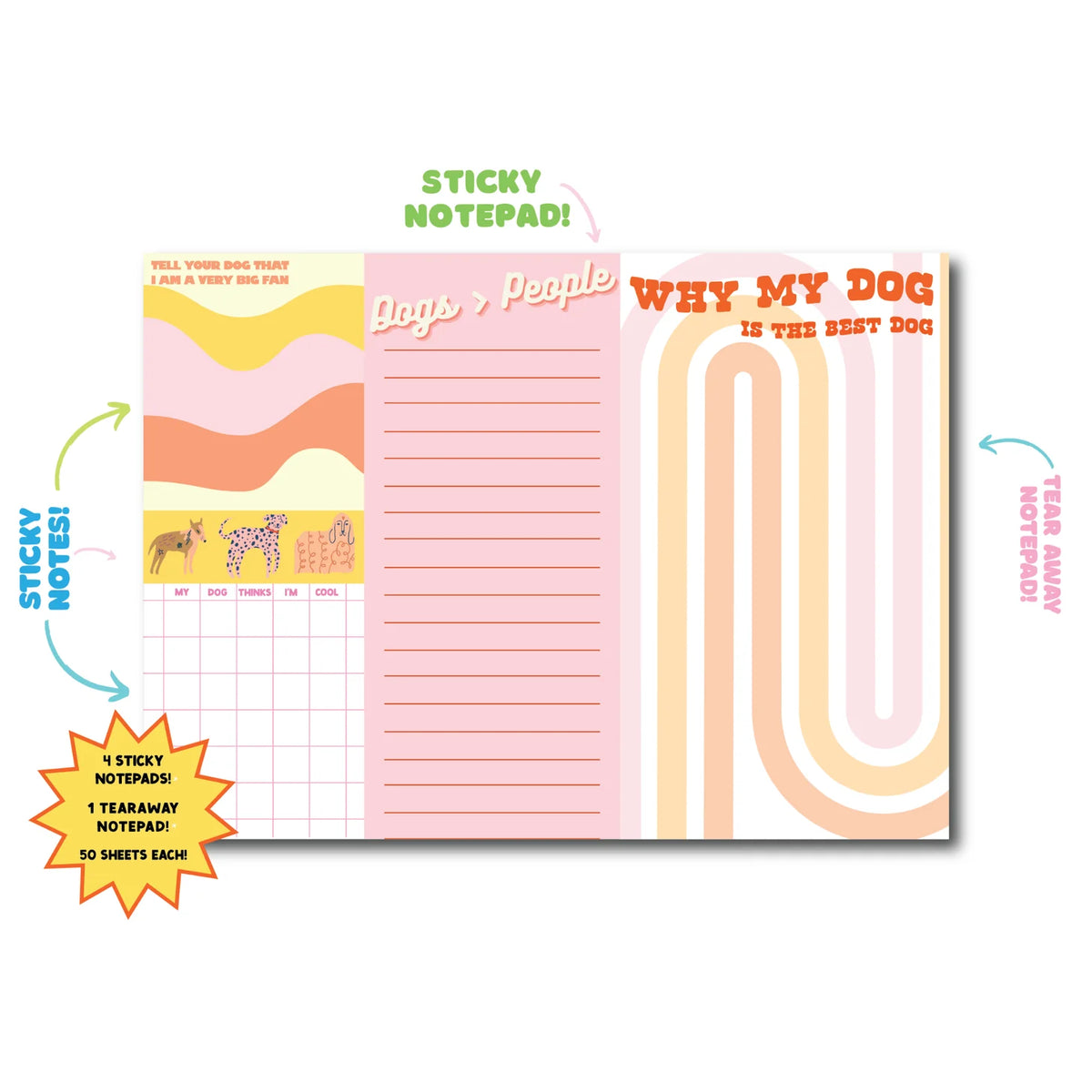 Dog Lovers Notepad Set by Fun Club