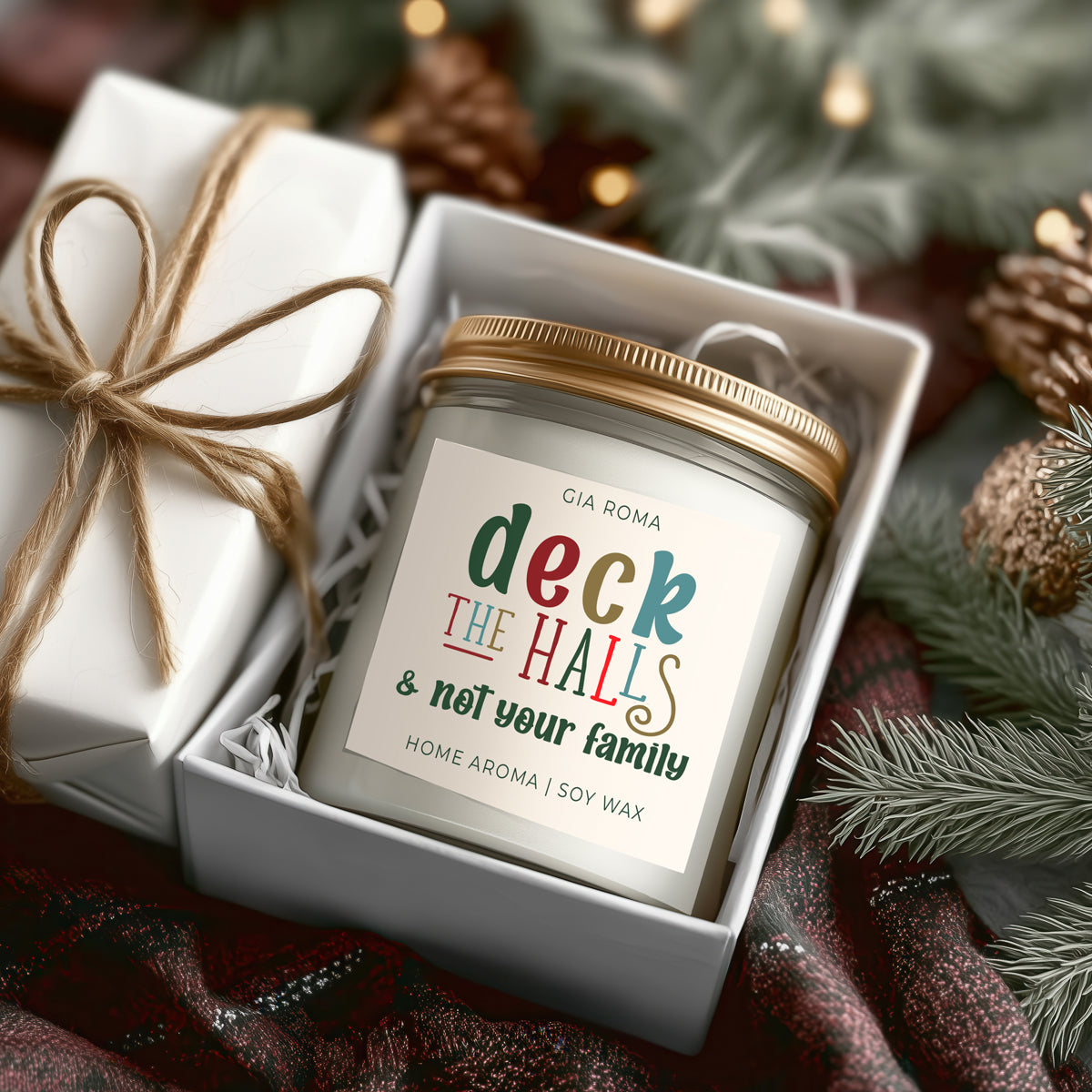Deck the Halls Candle