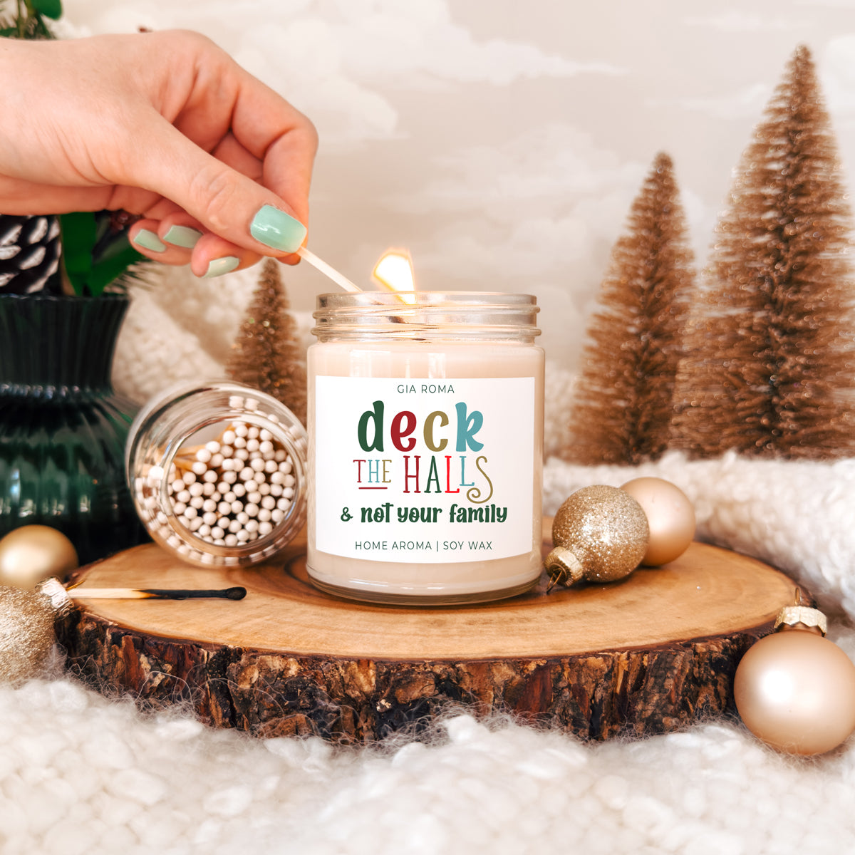 Deck the Halls Candle