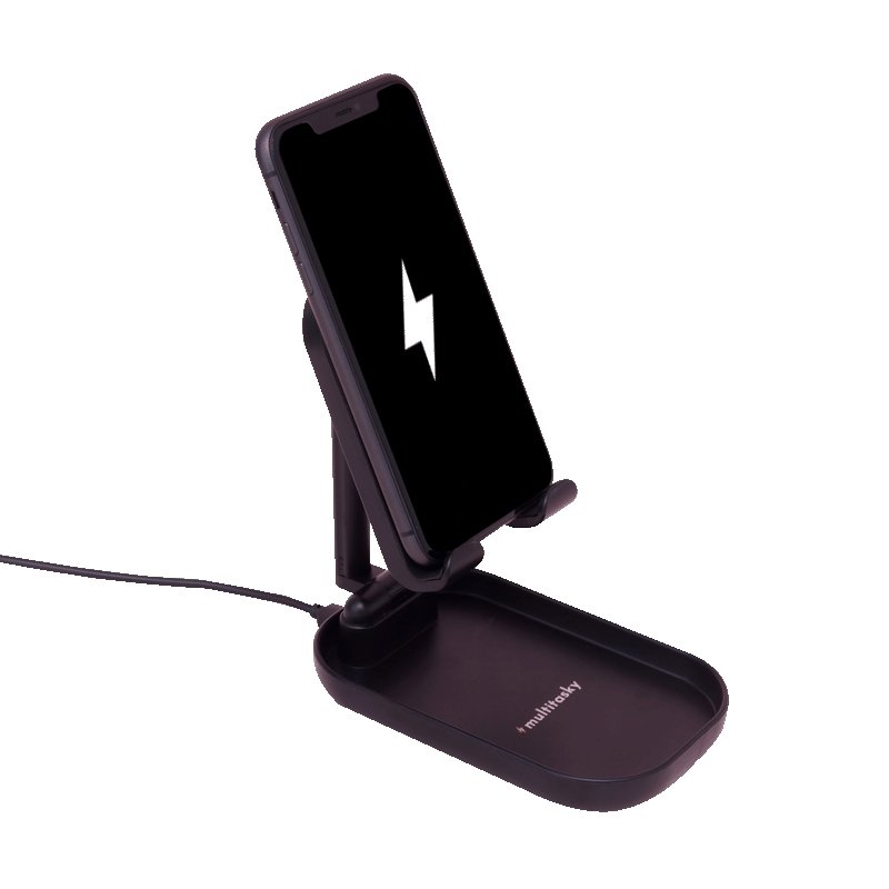 Deluxe Foldable Cell Phone Charger Stand &amp; iPad Holder by Multitasky