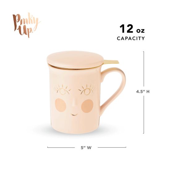 Annette™ Hello Beautiful Ceramic Tea Mug &amp; Infuser