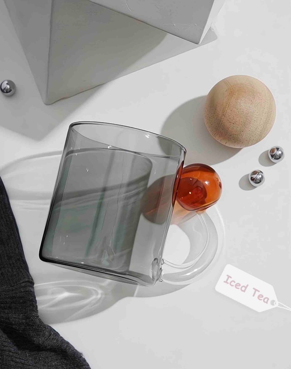 Hand Blown Lollipop Mugs - Whimsical Eclectic Dopamine Drinking Glasses for Coffee, Tea & Juice