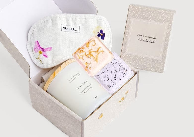 Candle Spa Gift Box,  Relaxing Package for Friend and family