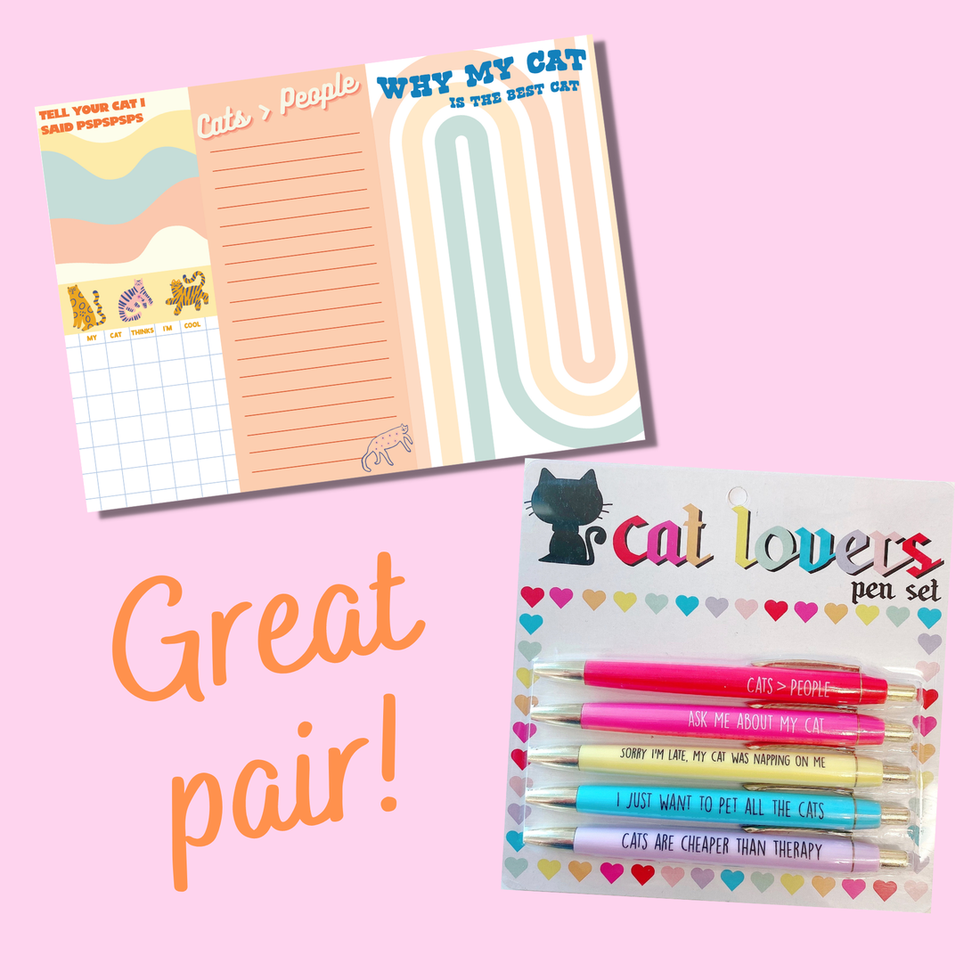 Cat Lovers Notepad Set by Fun Club