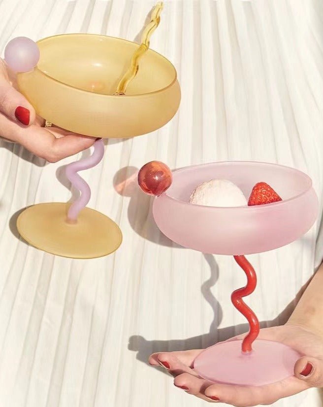 Jelly Bean Wine Glass - Whimsical Eclectic Dopamine Cocktail Coupe by INSPECIAL HOME