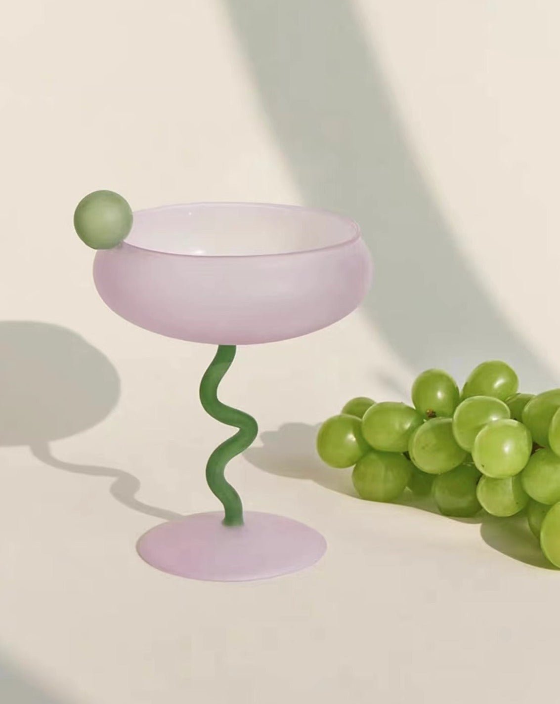 Jelly Bean Wine Glass - Whimsical Eclectic Dopamine Cocktail Coupe by INSPECIAL HOME