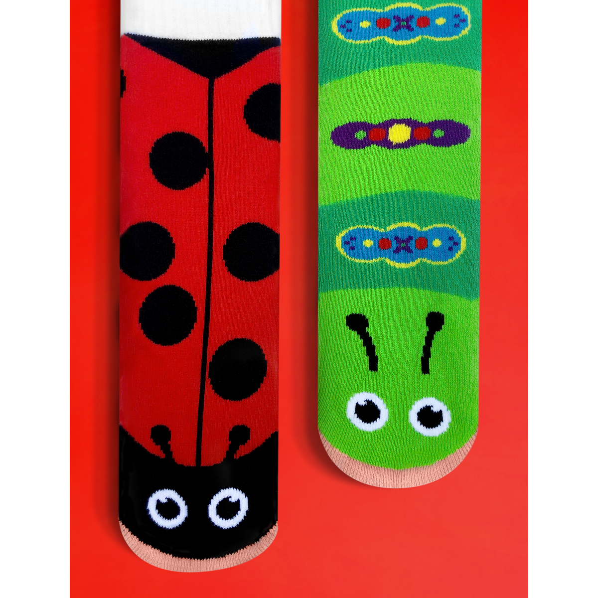 ADULT LADYBUG &amp; CATERPILLAR SOCKS