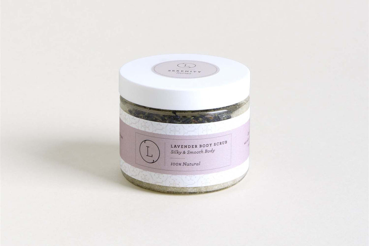 CBD Lavender Body Scrub with CBD, Natural Body Salt Scrub (THC free)