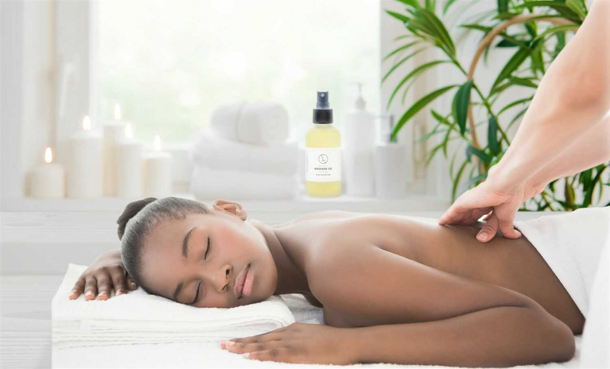 CBD - Aromatherapy Eucalyptus Massage Oil with CBD, Natural Relaxing Body Massage Oil (THC free)