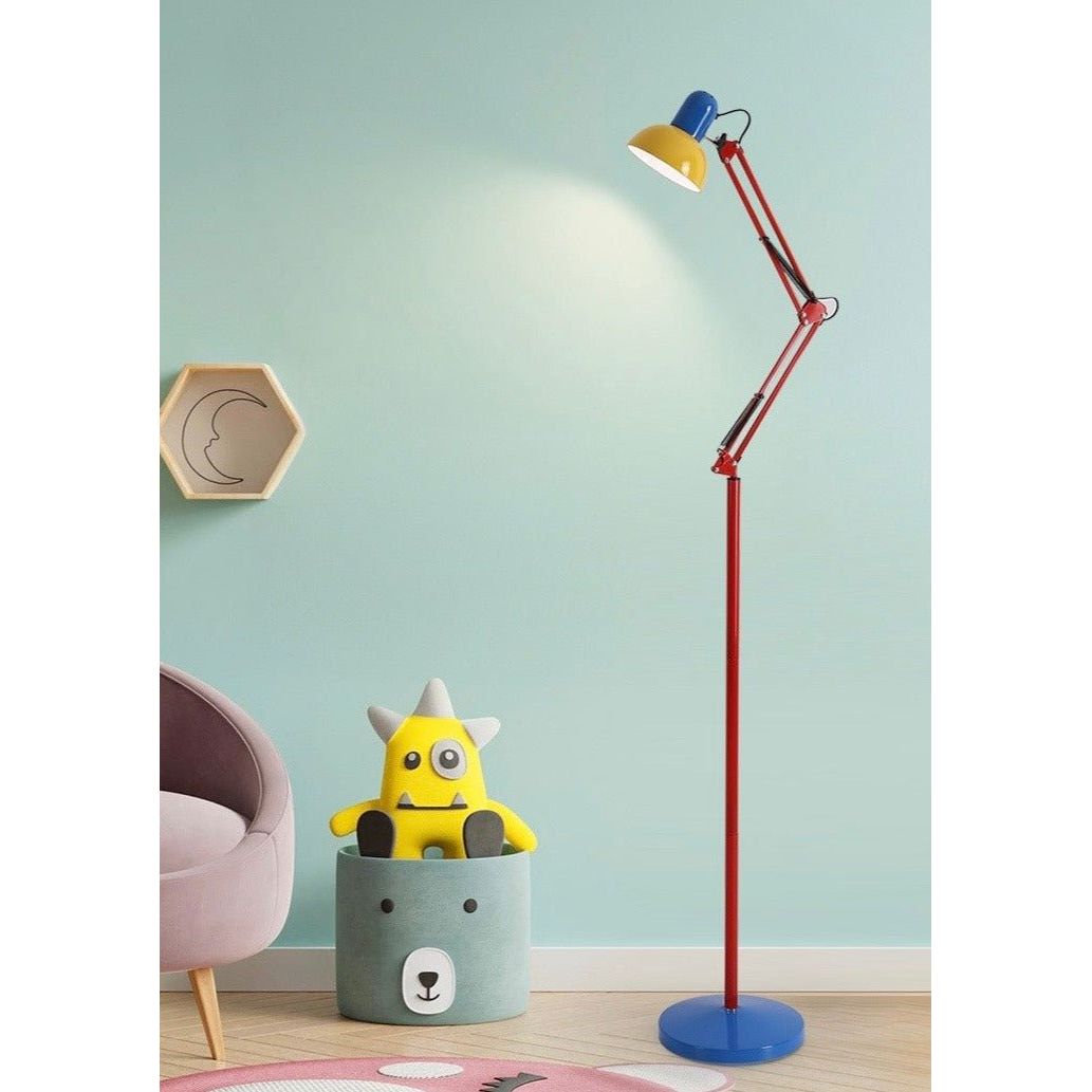 Memphis Retro Tall Metal Floor Lamp - Full Spectrum Eye Protection LED Reading Light by INSPECIAL HOME