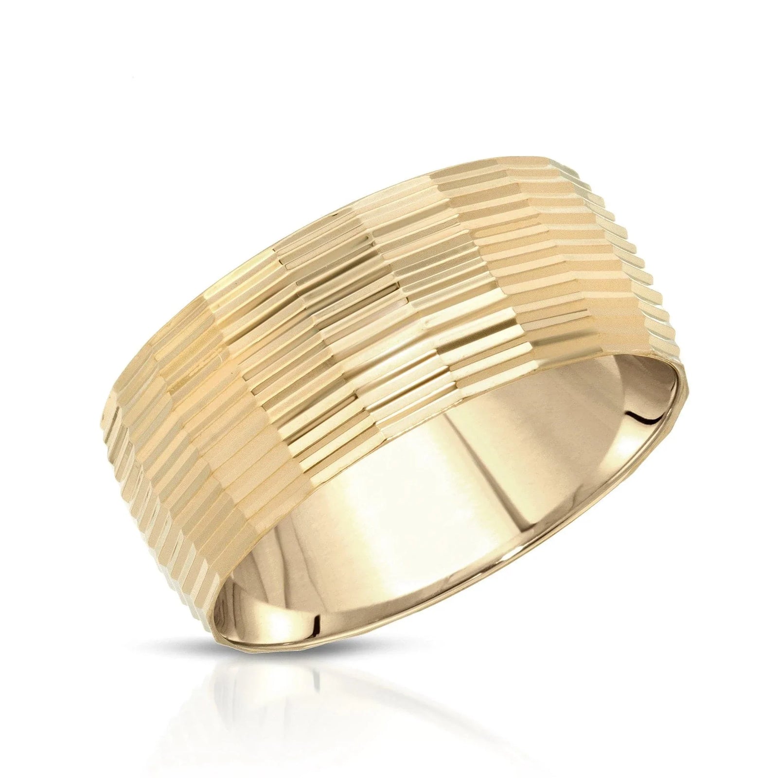 Gold textured Miranda Ring featuring a brass design that combines fashion for everyday wear