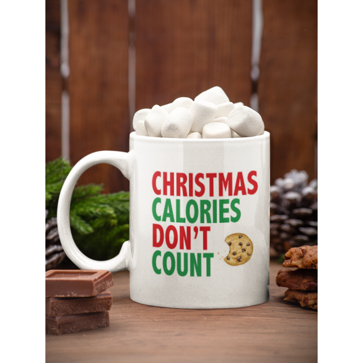 Christmas Calories Don&#39;t Count Christmas Ceramic Mug