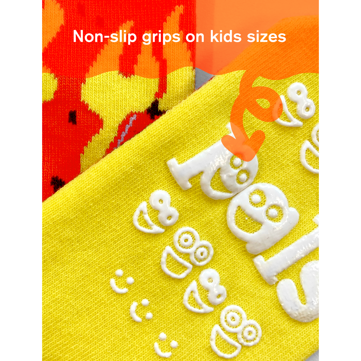 KIDS PURRTY SWEET &amp; FELINE SPICY NO SLIP SOCKS