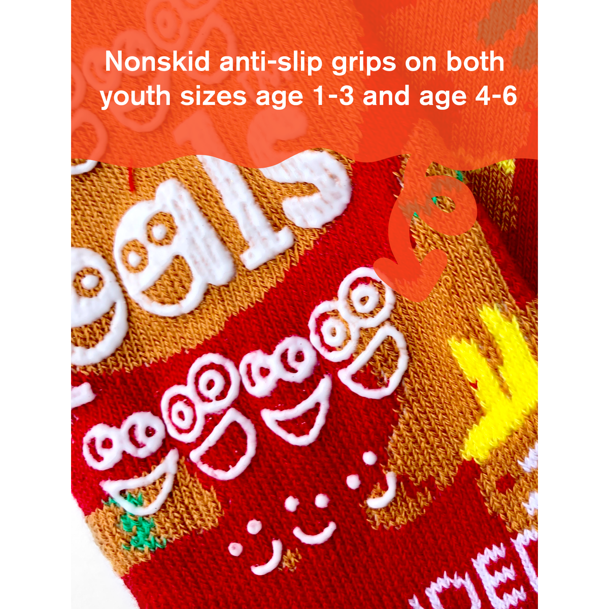 BABY GINGERBREAD &amp; CANDY CANE CHRISTMAS NO SLIP SOCKS