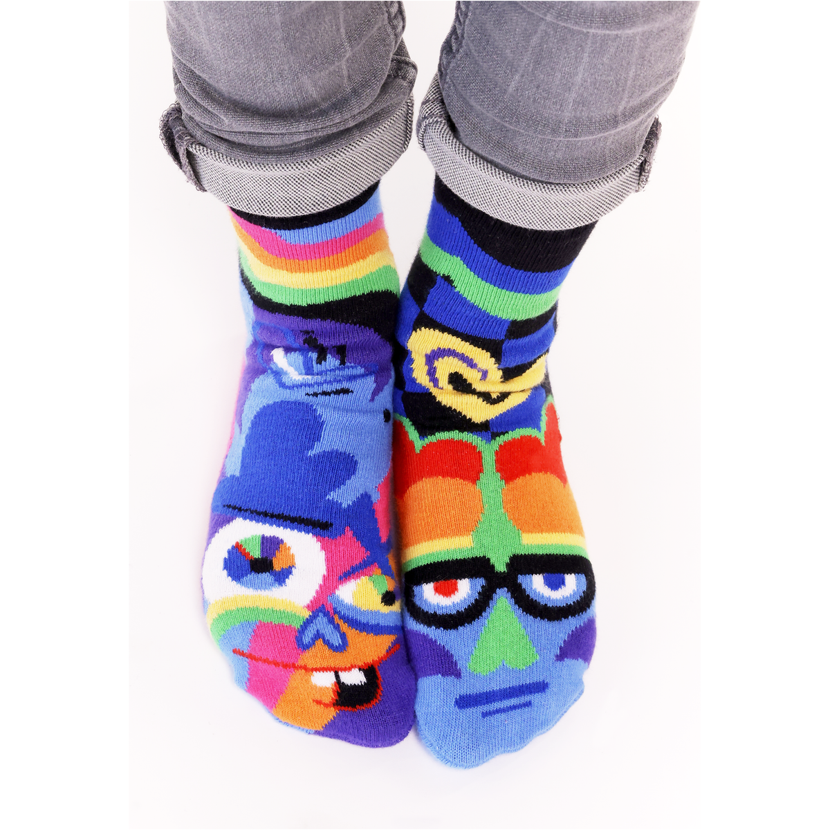 KIDS SILLY &amp; SERIOUS NO SLIP SOCKS