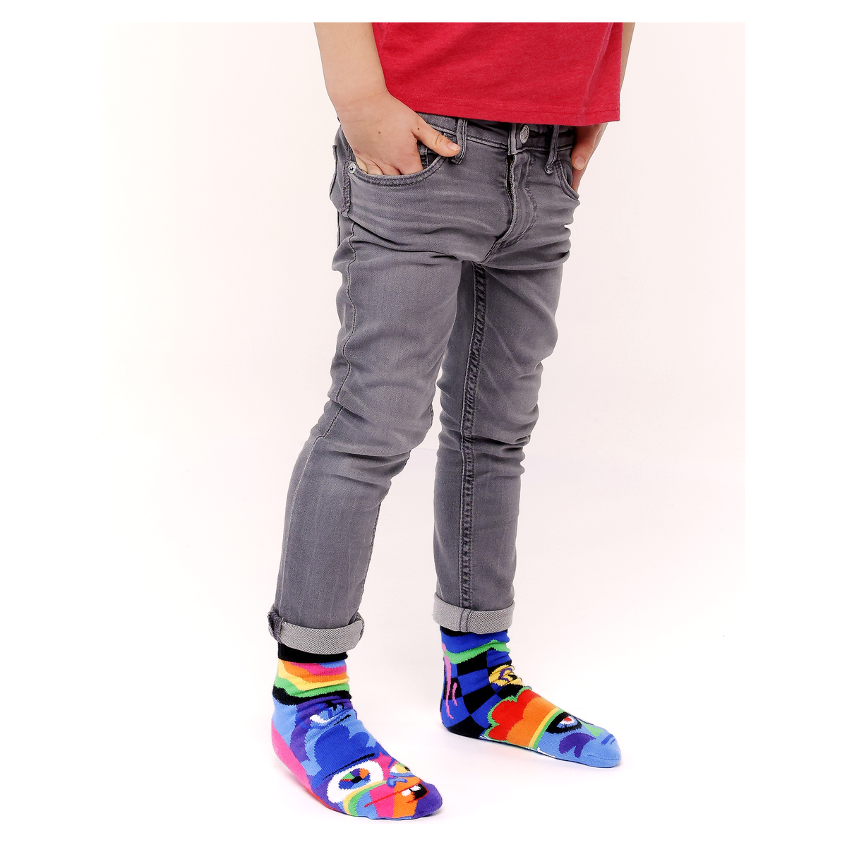 KIDS SILLY &amp; SERIOUS NO SLIP SOCKS