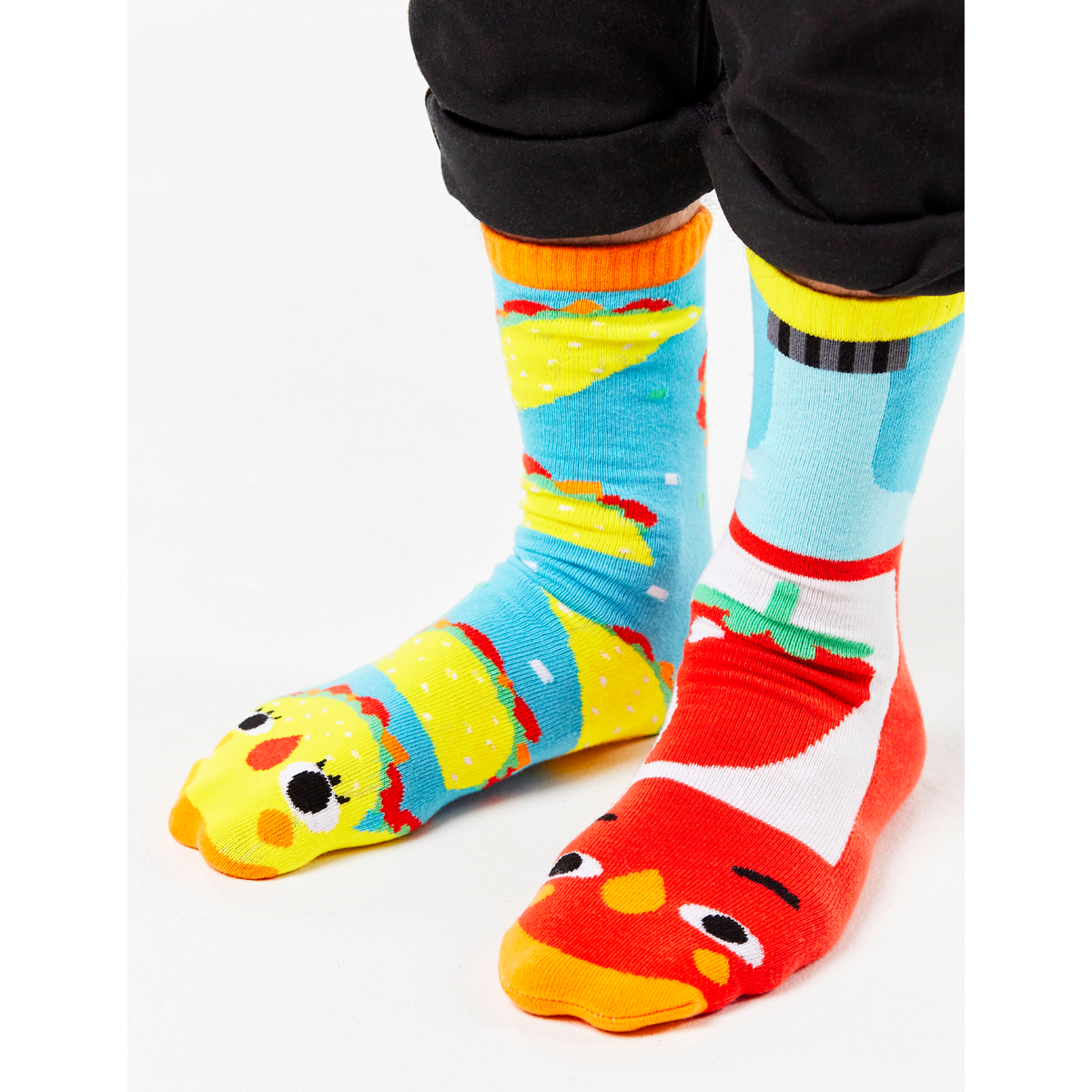 ADULT TACO &amp; HOT SAUCE SOCKS