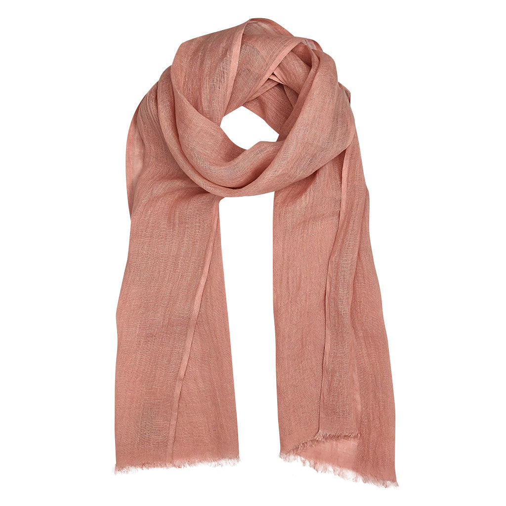pink linen scarf