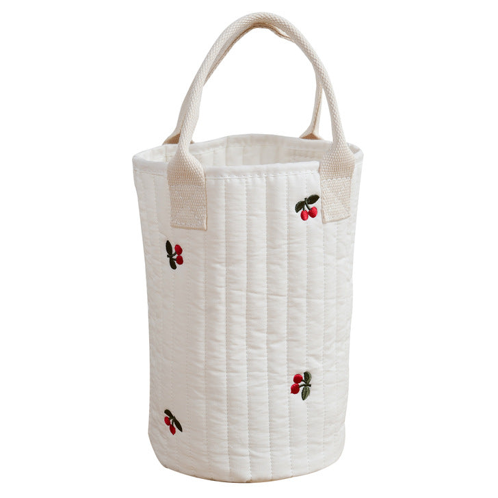 Baby Embroidered Pattern Baby Bottle Storage Mommy Handbag With Compartment, MyKids-USA®, Handbags, MyKids-USA - Size/Age - Average Size (0-12Y） - Color - Red -  -  - JM2204301248
