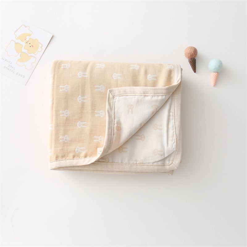 Baby Children Cartoon & Dot Graphic Pure Cotton Blanket, MyKids-USA®, Blanket, MyKids-USA - Color - Apricot - Size/Age - (0-6Y) -  -  - JM2207111737-A