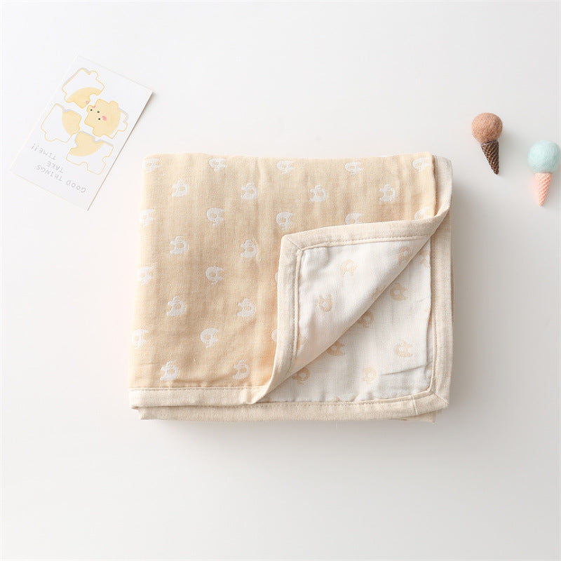 Baby Children Cartoon & Dot Graphic Pure Cotton Blanket, MyKids-USA®, Blanket, MyKids-USA - Color - Beige - Size/Age - (0-6Y) -  -  - JM2207111737-B