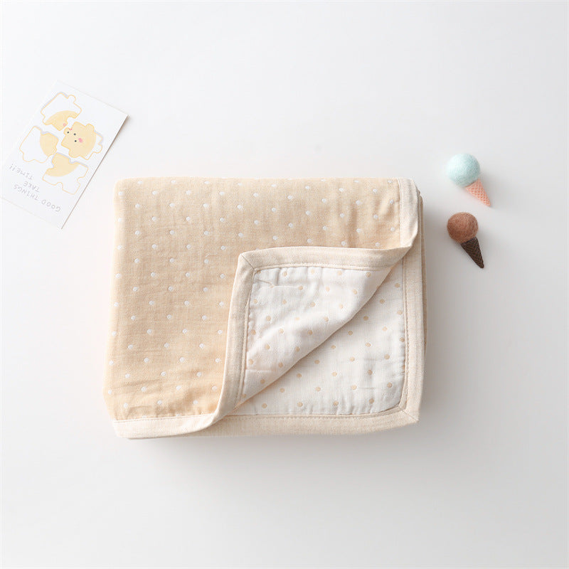 Baby Children Cartoon & Dot Graphic Pure Cotton Blanket, MyKids-USA®, Blanket, MyKids-USA - Color - Coffee - Size/Age - (0-6Y) -  -  - JM2207111737-C