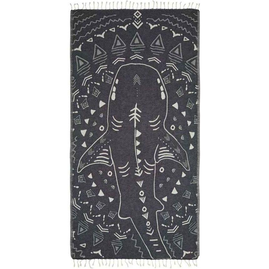 Shark Turkish Towel - Noir - Sun Drunk