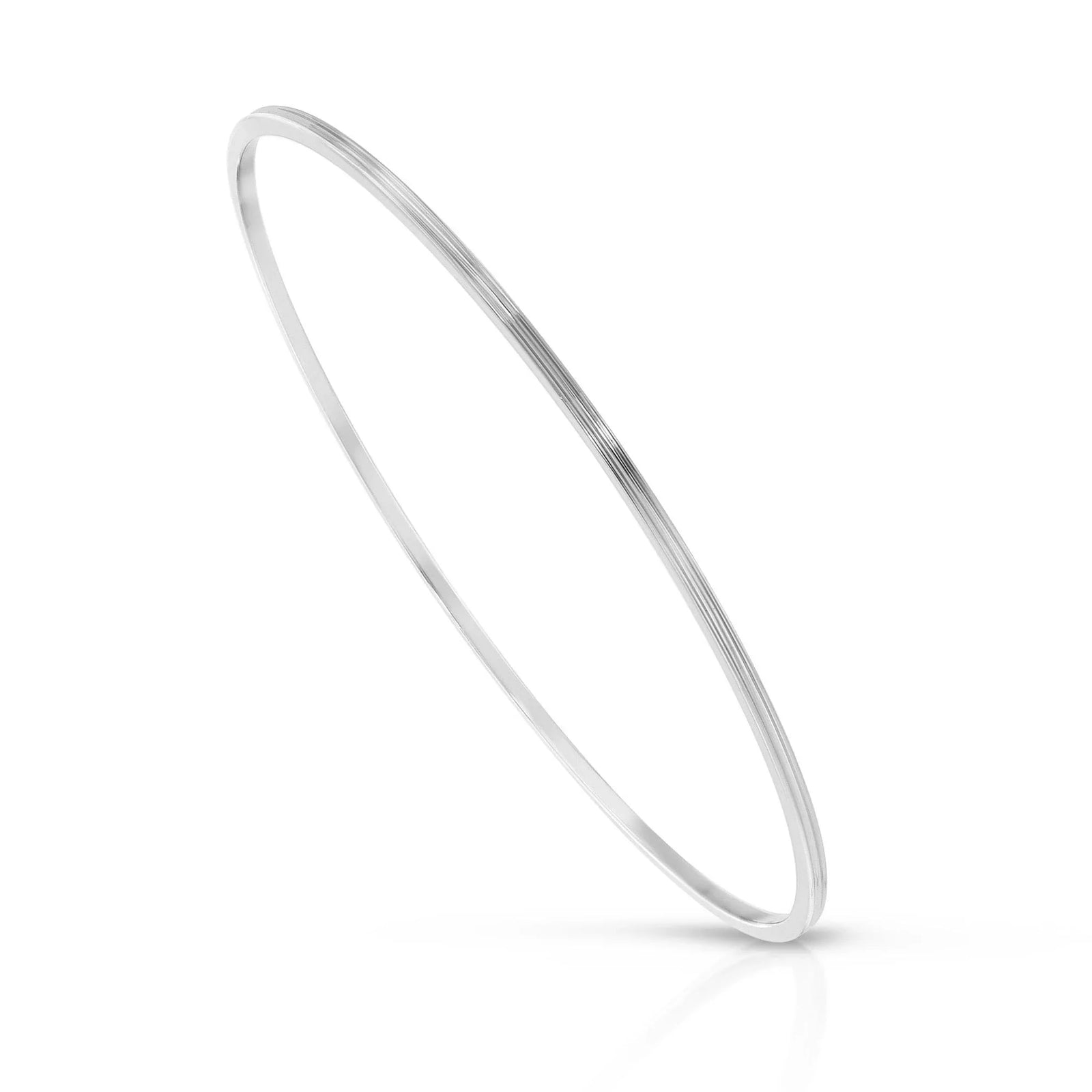Silver Bangle Bracelet from the Skinny Lily Recycled Brass Collection