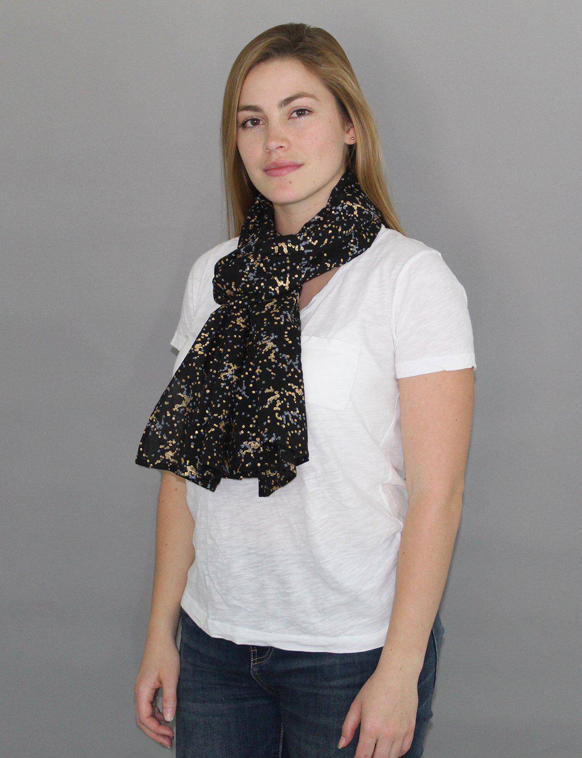 Splatter Dot Scarf - Organic Cotton - Passion Lilie